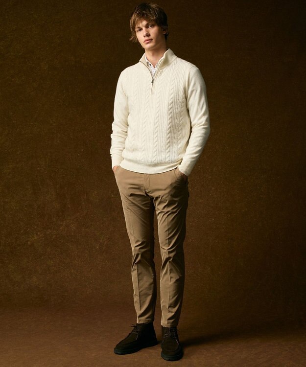 JOSEPH ABBOUD 【ストレッチ/パウダータッチ/撥水/JAPANファブリック】アーティローザストレッチ パンツ ベージュ系