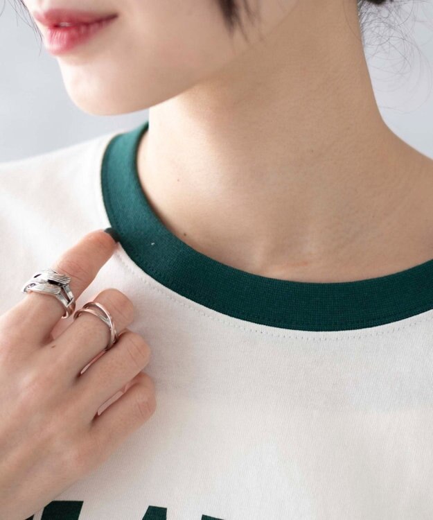 WEGO リンガーグラフィックショートT オフホワイト