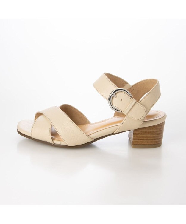 ing <ing>【WEB限定】ストラップクロスサンダル アイボリービー