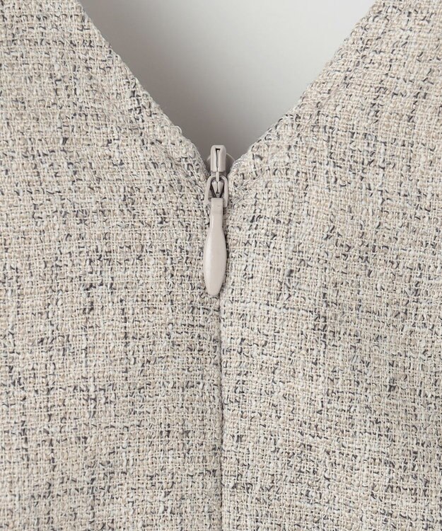 ANY SIS 【洗える】ツイーディマーメイド ジャンパースカート アイボリー