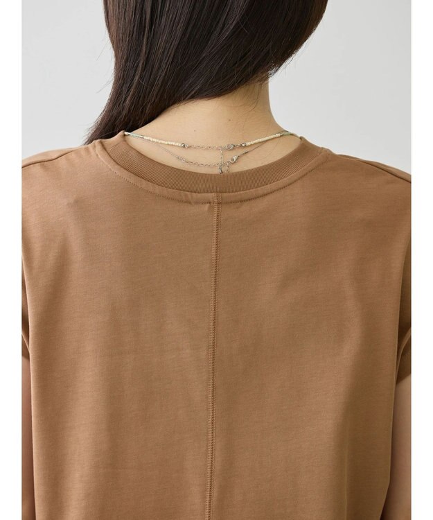 AMERICAN HOLIC 接触冷感フレンチスリーブカットプルオーバー Camel