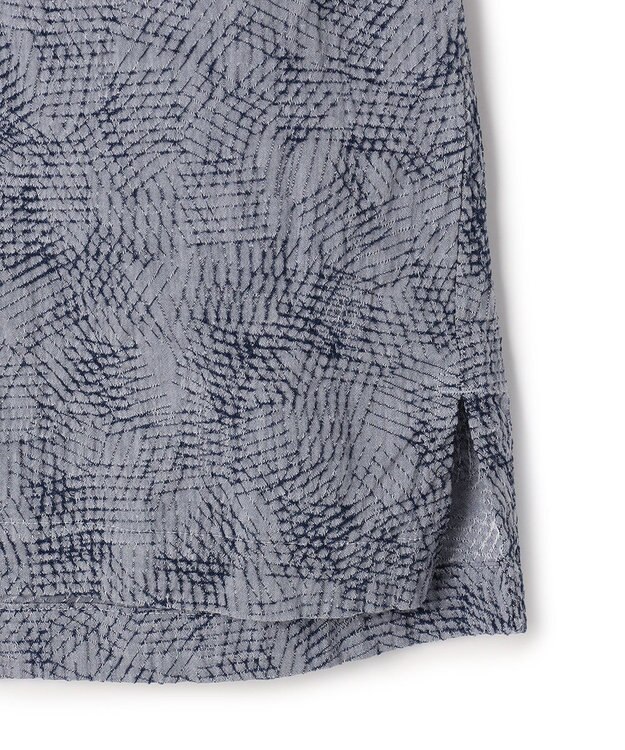 JOSEPH HOMME 【新型】アブストラクトジャガードストレッチ 　レギュラーカラー半袖シャツ スカイブルー系