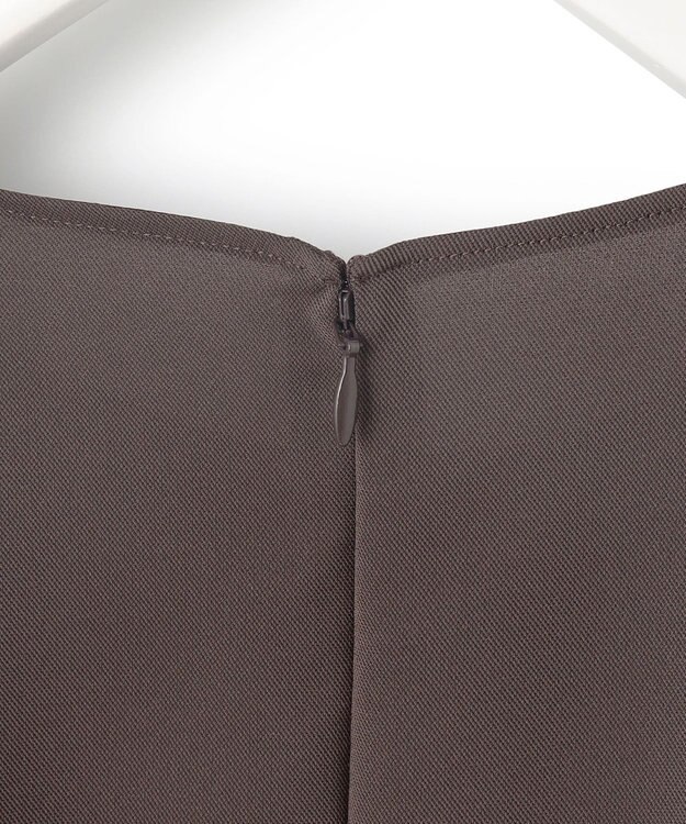 ICB L 【接触冷感・UVケア・吸水速乾・防シワ・洗える】 ドレープツイル ブラウス チョコレート系