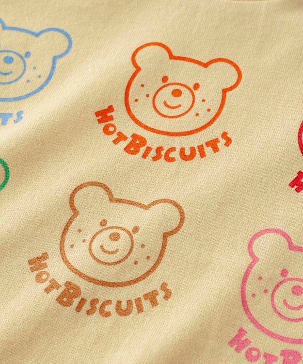 MIKI HOUSE HOT BISCUITS 【80-120cm】パステルビーンズ 長袖Tシャツ アイボリー