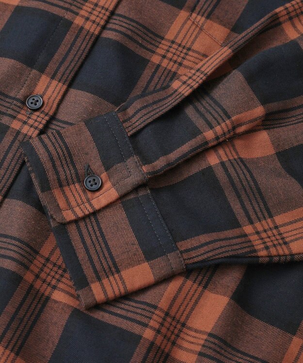 AMERICAN HOLIC チェックフードシャツ Navy