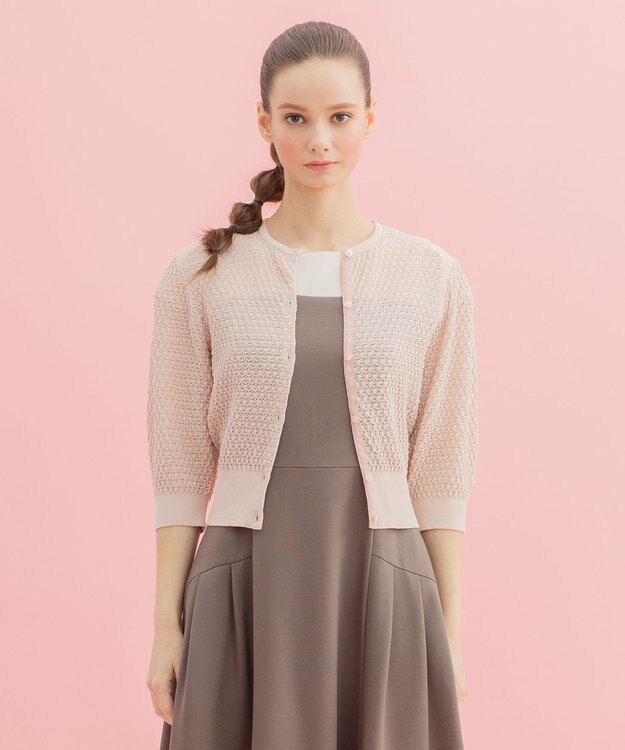 TOCCA 【洗える！】KNIT FLEURS カーディガン ピンク系