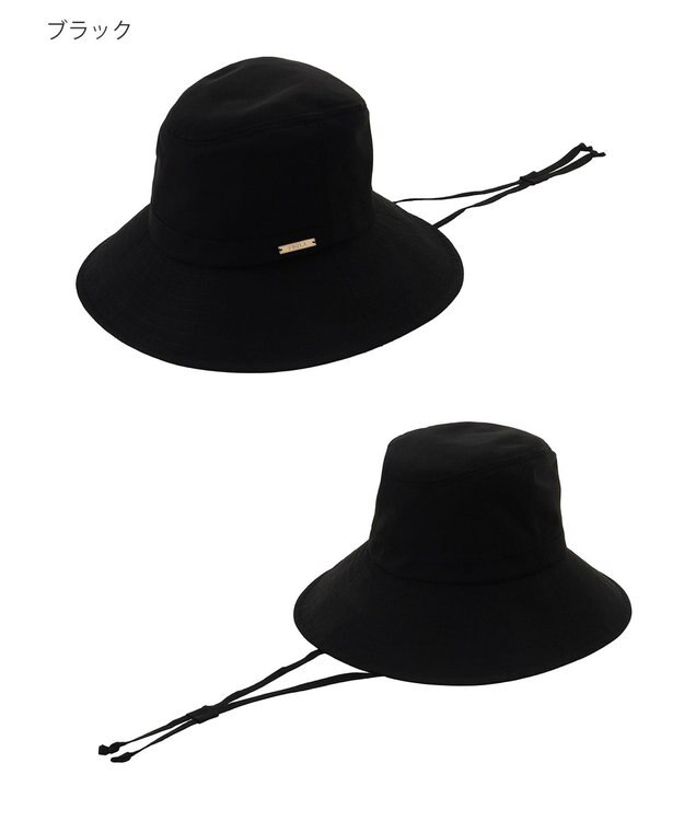 MOONBAT 【遮光ハット】フルラ (FURLA) サファリハット　遮光帽子 サイズ調整 ブラック