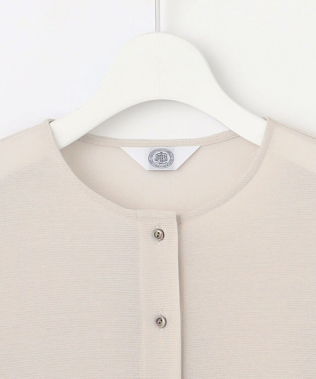 J.PRESS LADIES L シアータックフライス カーディガン ライトグレー系