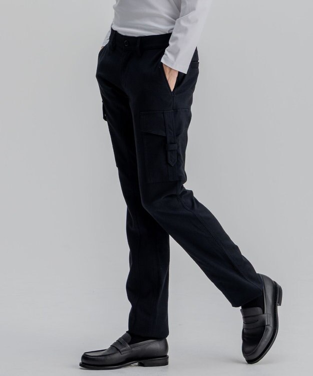 JOSEPH HOMME ソフトヘリンボンストレッチ / CIGAR CARGO ネイビー系