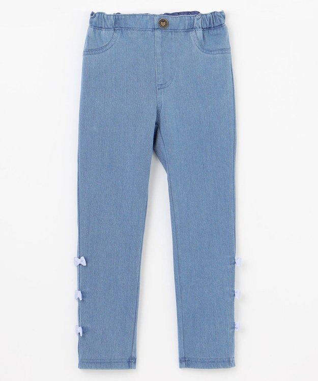 ANY KIDS カットデニム ガーリーパンツ ブルー