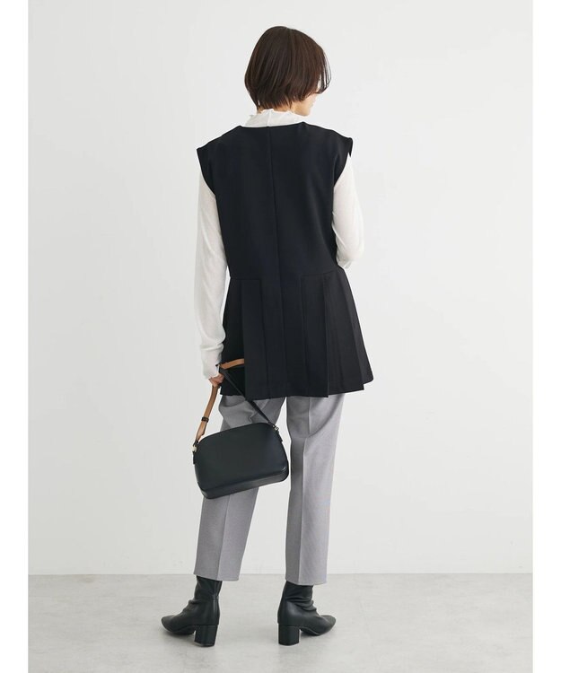 Green Parks ・Ｐｅｔｉｔ　Ｆｌｅｕｒ　サイドプリーツベスト Black