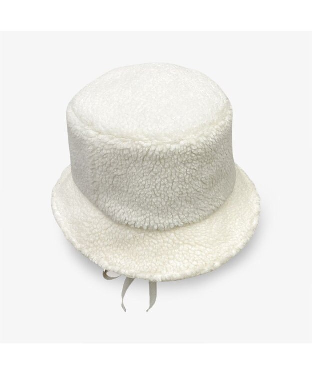 林八百吉商店 un chapeau 耳付きボアバケット アイボリー
