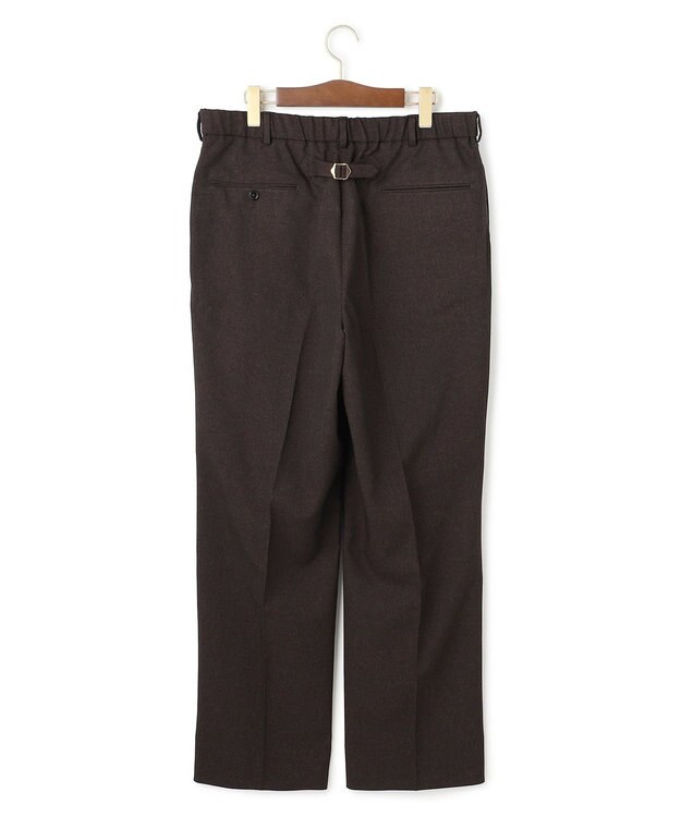 J.PRESS MEN 【J.PRESS ORIGINALS】【UNISEX】Polyester Sharkskin Piped Stem Nontuck Slacks ダークブラウン系