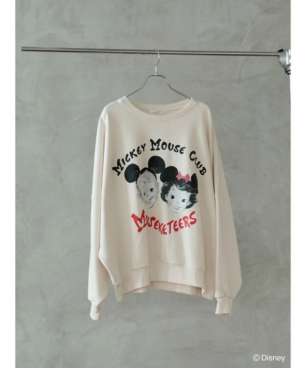Green Parks ミッキーマウス・クラブ／フェイス裏起毛プルオーバー Light Beige