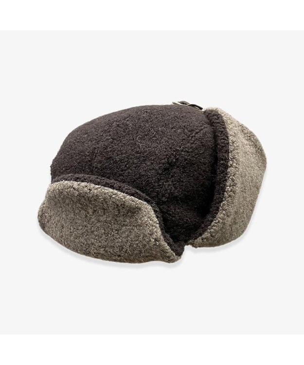 林八百吉商店 un chapeau オリジナルボアアビエイター ブラウン