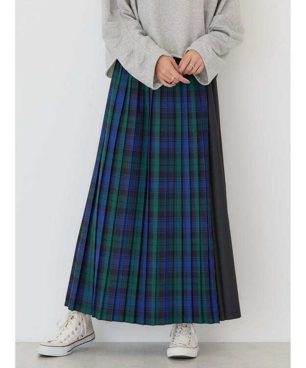 AMERICAN HOLIC アソートチェックプリーツスカート Green