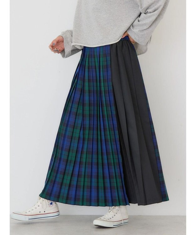 AMERICAN HOLIC アソートチェックプリーツスカート Green