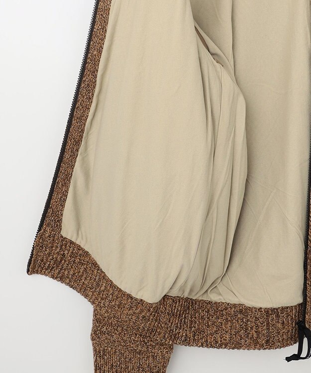 JOSEPH ABBOUD MOUNTAIN 【UNISEX】総裏フルZIP ニットブルゾン キャメル系