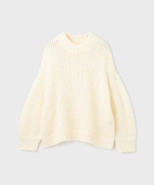 GRACE CONTINENTAL オーバールーズニットトップ ホワイト