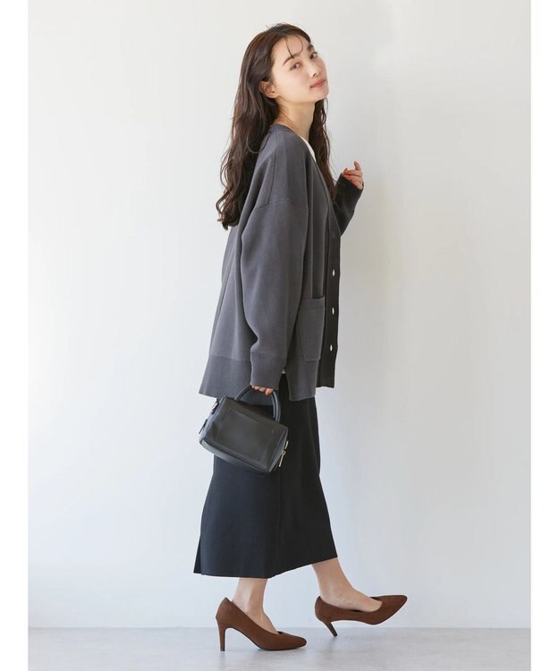 AMERICAN HOLIC 針抜きリブタイトスカート Black