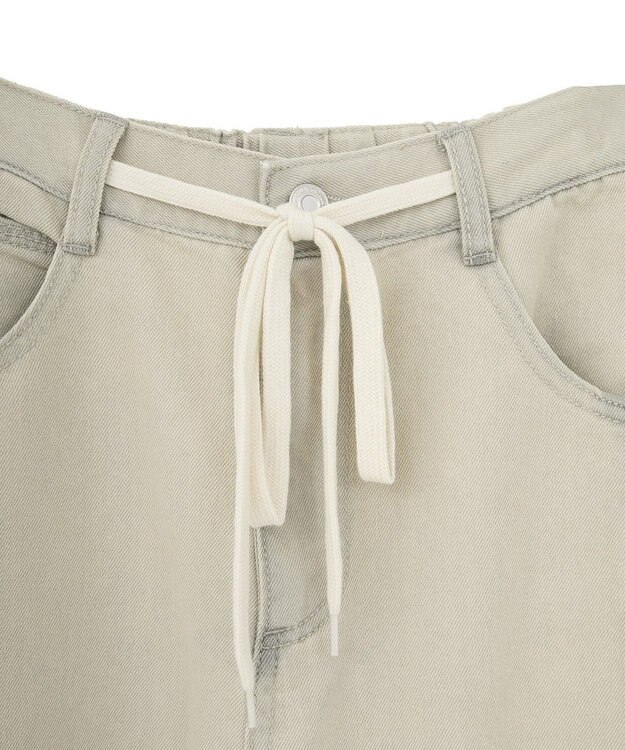 Green Parks コクーンシルエットデニムパンツ Gray Beige