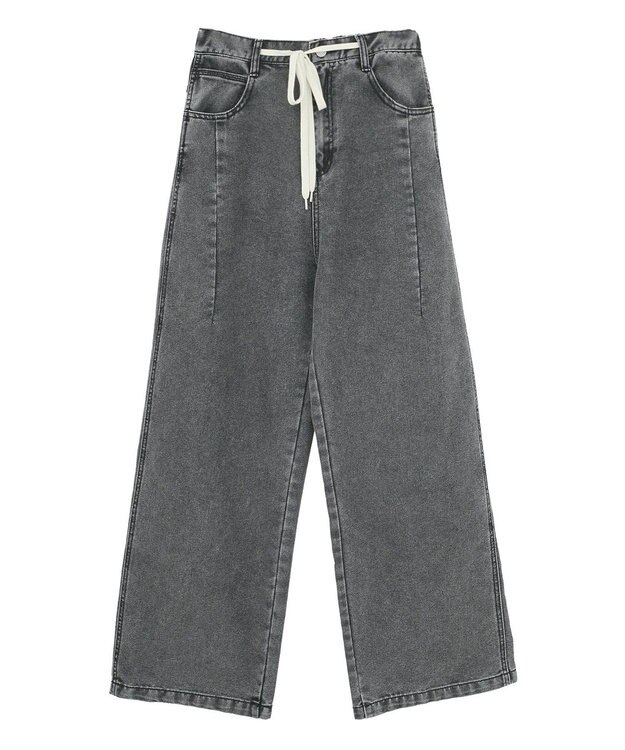 Green Parks コクーンシルエットデニムパンツ Black