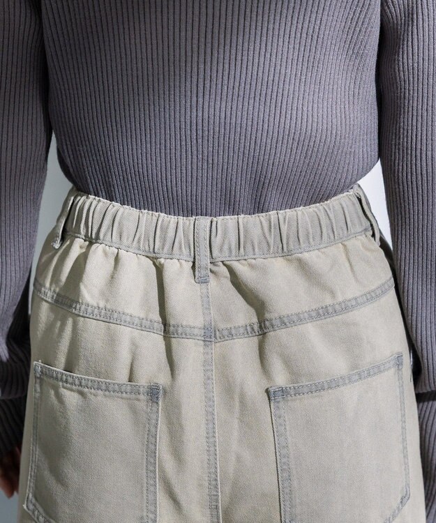 Green Parks コクーンシルエットデニムパンツ Gray Beige