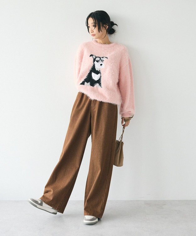 CRAFT STANDARD BOUTIQUE アニマルシャギーニットプルオーバー Light Pink