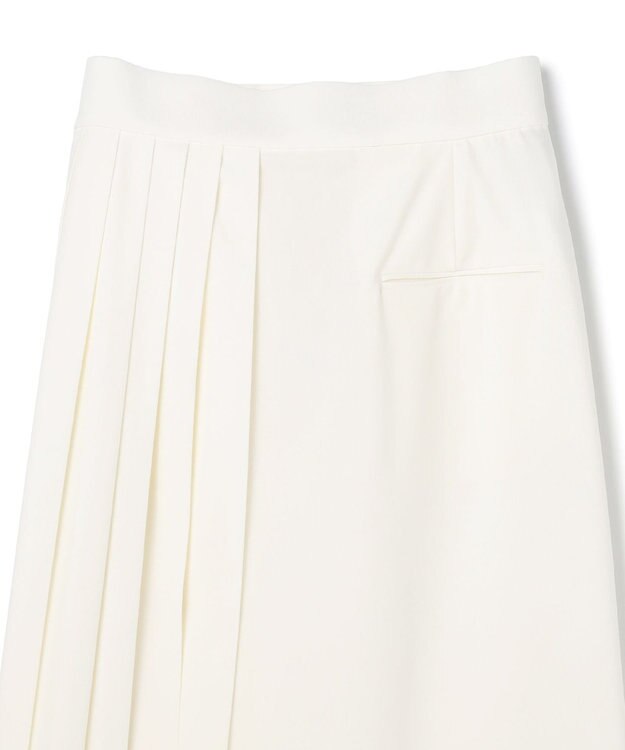 BEIGE， 【セットアップ対応・洗える・BAILA 11月号掲載】ZEPHYR / ウールライクアシンメトリープリーツスカート Ecru