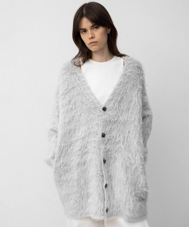 NAVE 【Nave】モヘアシャギー カーディガン ライトグレー系