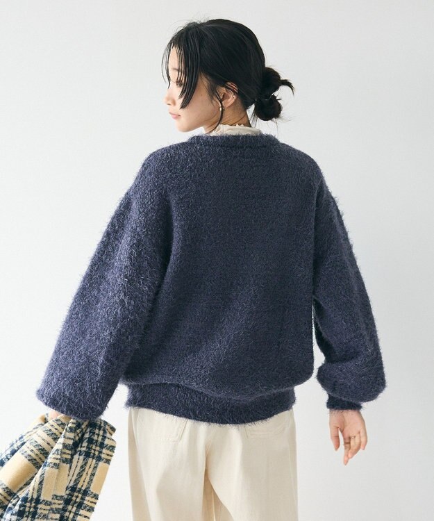 CRAFT STANDARD BOUTIQUE アニマルシャギーニットプルオーバー Navy