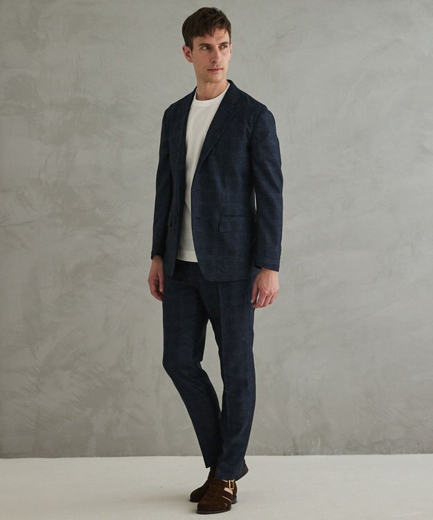 GOTAIRIKU セットアップ仕様【猛暑対応の7機能】カラミ セットアップジャケット_グレンチェック(26年モデル) ネイビー×グレンチェック柄