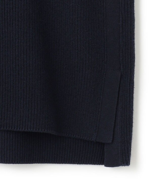23区 【洗える】コットンカシミヤ ニットベスト ネイビー系