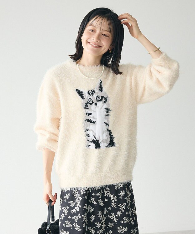 CRAFT STANDARD BOUTIQUE アニマルシャギーニットプルオーバー Ivory