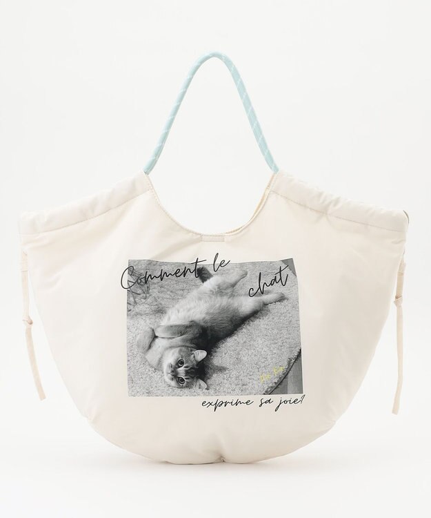 ANY SIS 【貴島明日香さんコラボ】キャットラウンド トートバッグ アイボリー