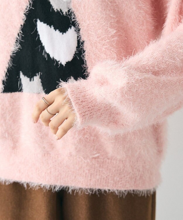 CRAFT STANDARD BOUTIQUE アニマルシャギーニットプルオーバー Light Pink