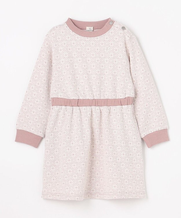 組曲 KIDS 【110-140㎝】 フロストフラワージャガード ワンピース ラベンダー