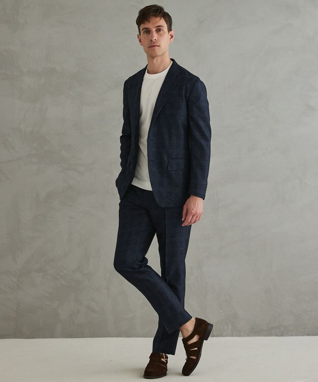 GOTAIRIKU セットアップ仕様【猛暑対応の7機能】カラミ セットアップジャケット_グレンチェック(26年モデル) ネイビー×グレンチェック柄