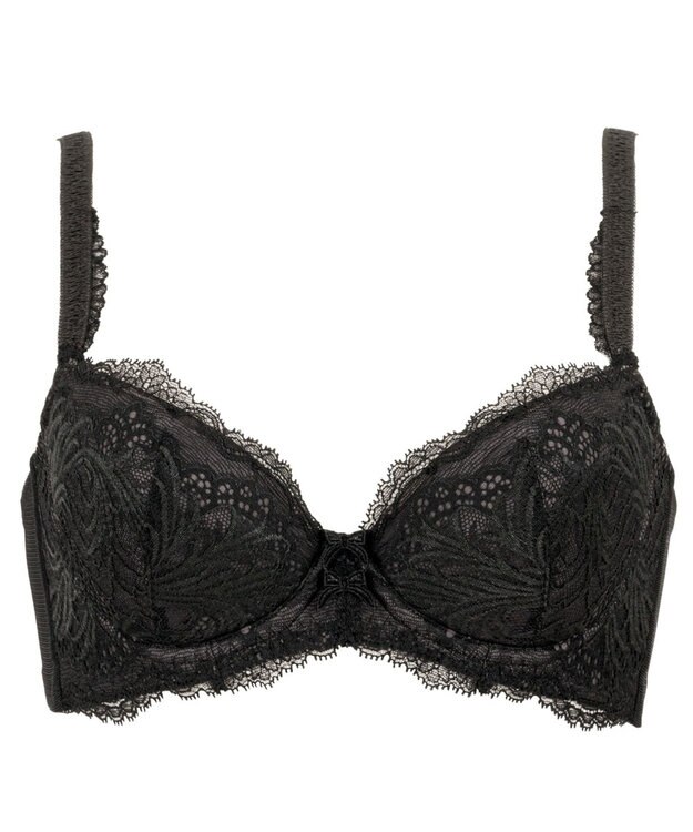 BRADELIS New York 【BRADELIS New York/ 育乳補整ブラ・STEP2 寄せる】ローズステップ2ブラ24A1  谷間を作ってキープする補正ブラ ブラック