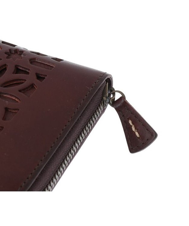 genten カットワーク ラウンド長財布 ノウチャ