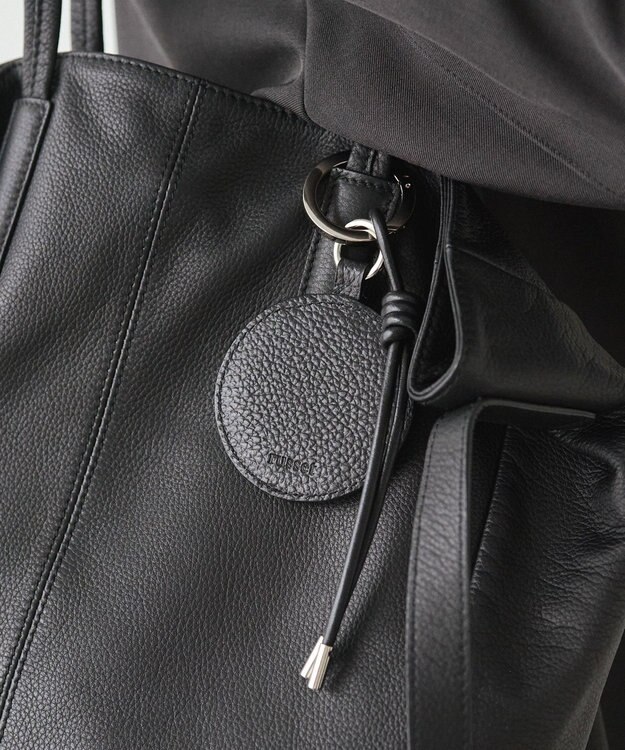 russet 【2025AW新作】ミラー付きレザーチャーム(Z-217) Black