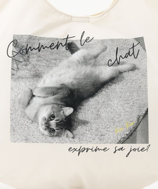 ANY SIS 【貴島明日香さんコラボ】キャットラウンド トートバッグ アイボリー