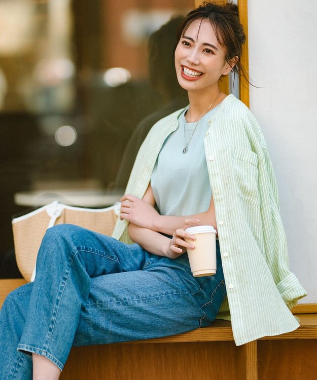 23区 L 【CLASSY.6月号掲載/洗える】23区DENIM コクーンシルエット パンツ スカイブルー系