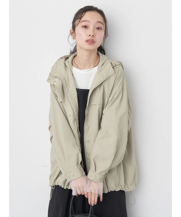 earth music&ecology テックパーカー Light Khaki