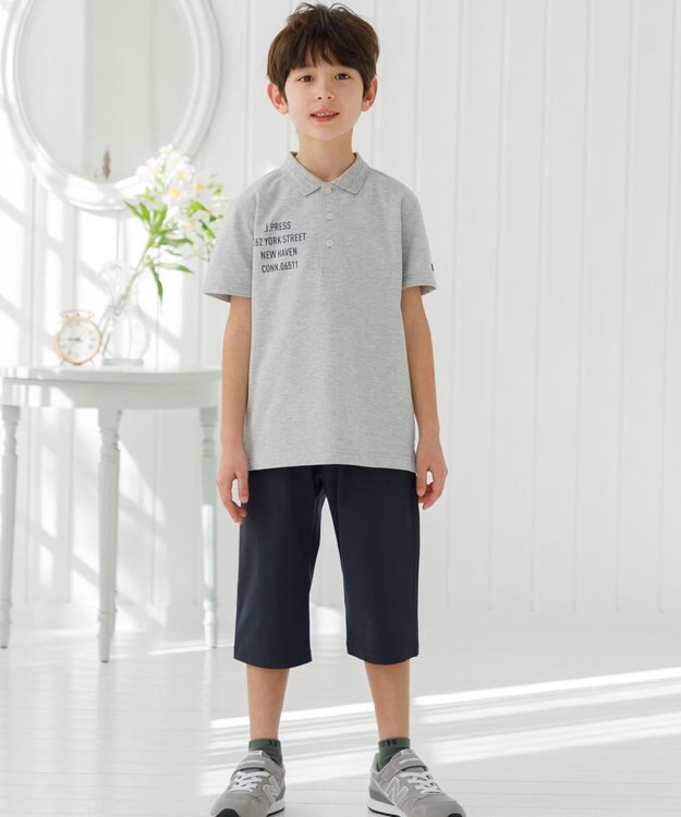 J.PRESS KIDS 【100-130cm】T/C ライト カノコ 半袖ポロシャツ グレー系