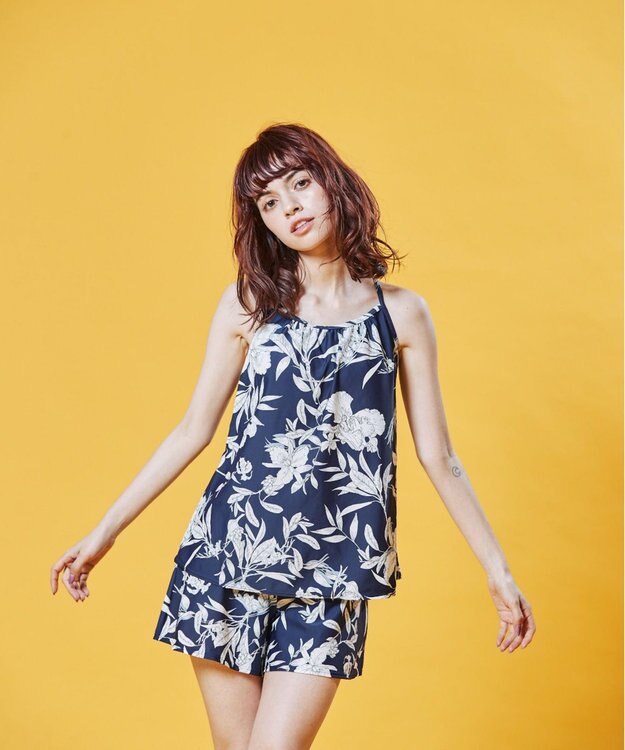 San-ai Resort（三愛水着楽園） 【Coral veil】Cameria　3点セット 水着 ネイビー