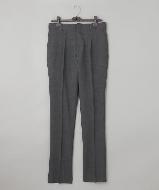 GOTAIRIKU ロングセラー【洗える/折り目加工/シワになりにくい/ウエストアジャスター】ウォッシャブル サマーウール100％パンツ_定番色(1タック)23年モデル ライトグレー系