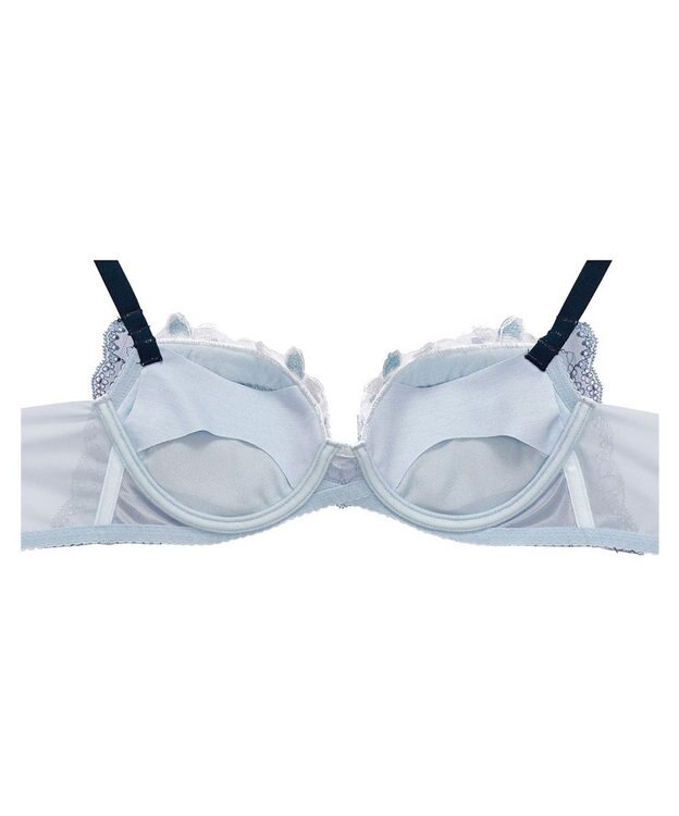 WACOAL 【重力に負けないバストケアBra】 ブラジャー バストを重力から守る まる胸キープ 脇高設計 サイドから背中のラインすっきり レディース BRB414 /ワコール グレイッシュブルー