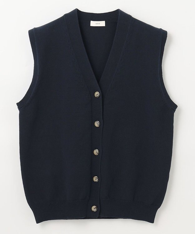 NAVE 【Nave 　洗える】ルピナス コットンニットベスト ネイビー系
