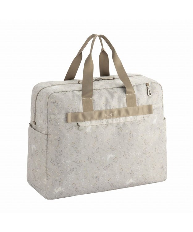 ACE BAGS & LUGGAGE HaNT トラベルアクセサリー 折り畳みボストンバッグ 41L 17722 ハント グレーフラワー